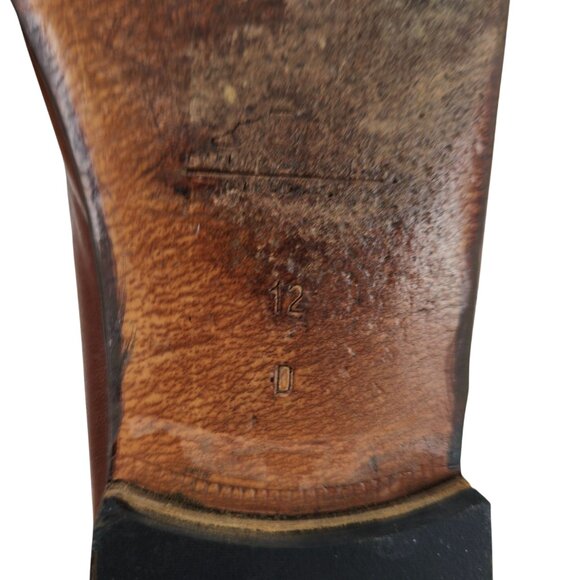 Vintage Bally Italy Exotic Ostrich Leg Leather Brown Loafers Mens 12 Dress Shoes - Picture 11 of 11